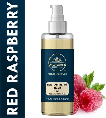 Wildflower essentials Cold Pressed Red Raspberry Seed Oil Pure & Natural for Skin, Face & Body