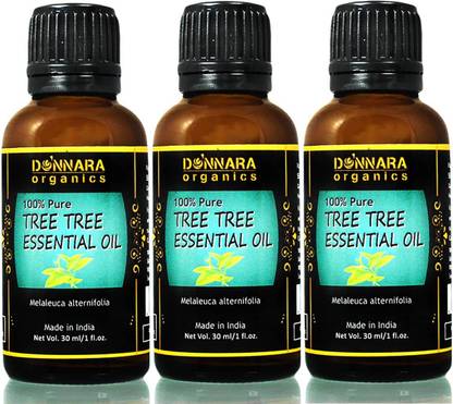 DONNARA organics 100% Pure Tea Tree Essential oil- Natural & Undiluted Combo pack of 3 bottles of 30 ml(90 ml)