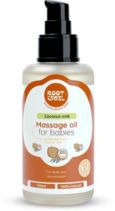 Root and Soil Baby Massage Oil | Fresh Coconut Milk 0+ Months | 100% Pure