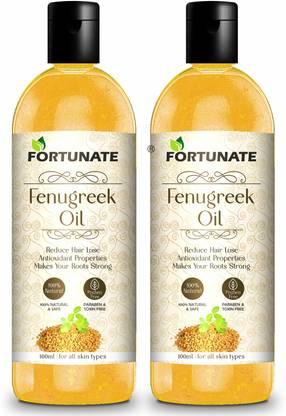FORTUNATE Methi (Fenugreek) Hair Oil for Hair Growth & Hair Fall Control - Pack of 2 Hair Oil