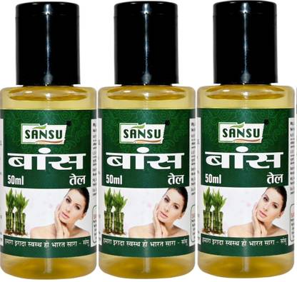 Sansu Bamboo Essential Oil | Bans oil | skin, hair -50ml (Pack of 3)
