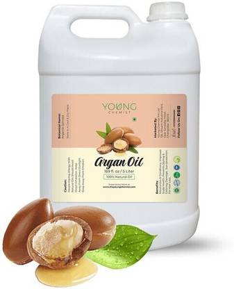 Young Chemist 100% Pure, Natural & Cold Pressed Argan Oil | 5 Litre