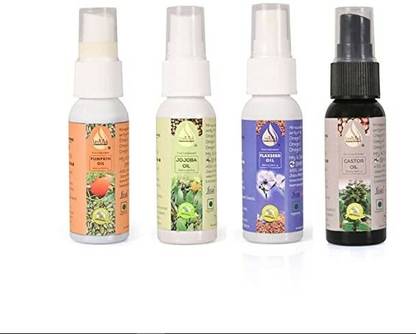 Limmunoil Pack Of Pumpkin, Jojoba, Flaxseed & Castor Oil Spray Bottles (30ml pack of 4)
