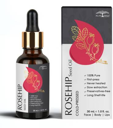 All Naturals Rosehip Seed Oil Pure & Undiluted Carrier Oil for Skin Lightening, Pigmentation, Stretch Marks, Wrinkles, Aging
