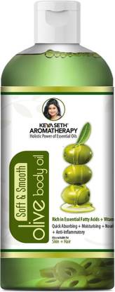 KEYA SETH AROMATHERAPY Olive Body Oil,Quick Absorbing Non-Sticky Nourishment for Hair Skin Massage Oil