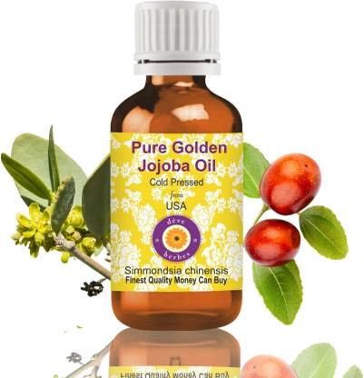 deve herbes Pure Golden Jojoba Oil (Simmondsia chinensis) -100% Natural Therapeutic Grade Cold Pressed