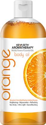 KEYA SETH AROMATHERAPY Skin Defence Orange Body Oil Skin Lightening, Rejuvenating Non-Sticky for Daily Use After Bath, Massage Oil Enriched with Orange & Vitamin C