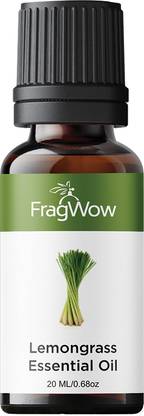 FragWow Lemongrass Oil for Aromatherapy, Massage, Skincare, Relaxation, Revitalization