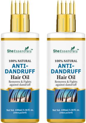 She Essentials Anti Dandruff Oil for Flakes, Itchy Scalp & Heavy Dandruff (Pack of 2 of 100 ML)