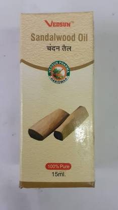 vedsun Sandalwood Essential Oil for Fragrance, Skin, Bathing (15ml) - Chandan Oil
