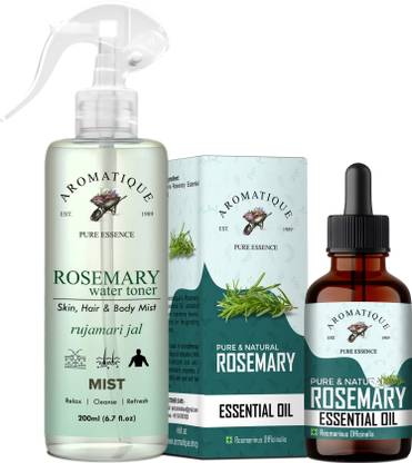 Aromatique Rosemary Hair Growth Duo: Rosemary Water & Rosemary Essential Oil Combo