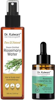 Dr. Kaiwart Rosemary Water and Rosemary Essential Oil Combo | Hair Growth, 100% Pure