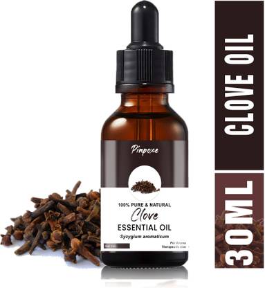 Pinpoxe Clove Essential Oil 100% Natural & Pure, for Hair Care, Acne, Toothache