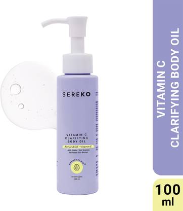 SEREKO Almond & Vitamin C Body Oil, Deeply Nourishes, Brighten Skin & Quick Absorbing