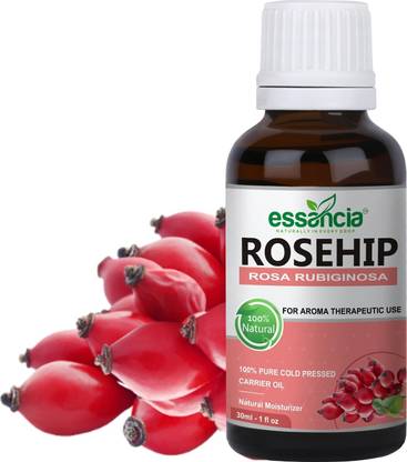 essancia Rosehip Carrier Oil for Acne, Skin Care, Healthy Nails, Wrinkles, Lips, and Radiant Skin. 100% Pure, Natural, and Organic Cold Pressed Carrier Oil