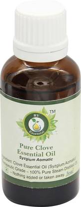 R V Essential Clove Essential Oil 30ml- Syzgium Aomatic (100% Pure and Natural Steam Distilled)