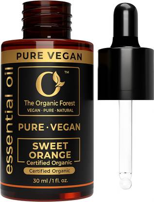 The Organic Forest Plant Based Sweet Orange Essential Oil for Skin Care, Body Massage & Hair Growth