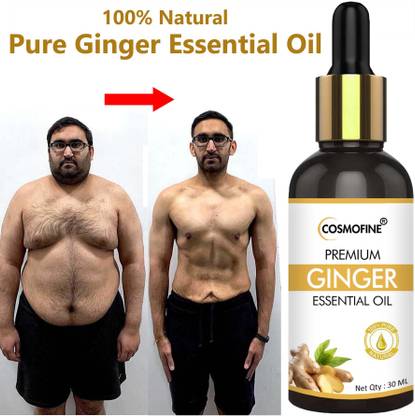 cosmofine Ginger Essential Oil, Fat Burner Oil, Burns Extra Fat for Men & Women