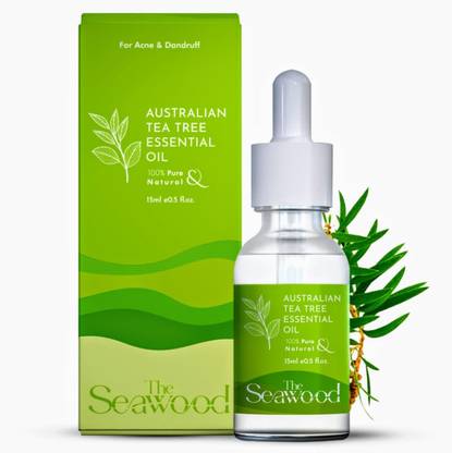 The Seawood For Skin 100 % Organic Tea Tree Essential Oil for Acne, Hair Care