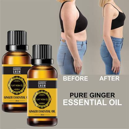 Barbers Crew Drainage Ginger Essential Fat Burner Oil, Tummy Ginger Oil-30ml-2-Bottle-