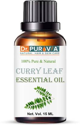 Dr. PUROVIA Curry Leaves Leaf Essential Oil for Hair Growth & Skin Care