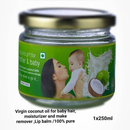 GREENNUT Extra Virgin Coconut Oil Cold Pressed Pack of 1 Hair Oil