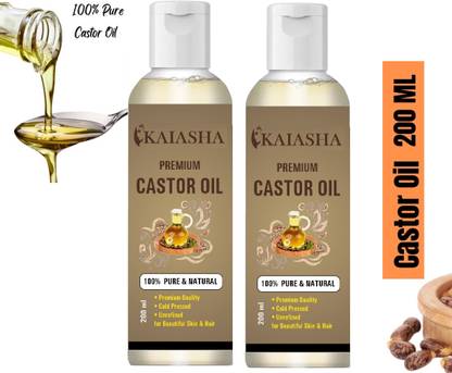 KAIASHA Castor Oil Cold-Pressed, Castor Shine, Hair Growth, Healthy Massage Set-2