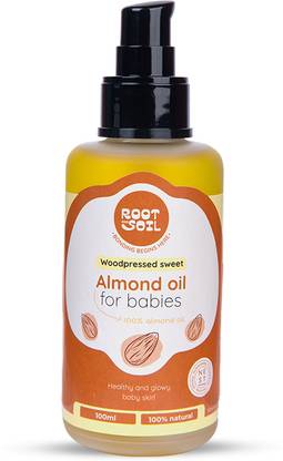 Root and Soil Wood Pressed Sweet Almond Oil | Baby Massage Oil | 100% Pure | 0+ Months