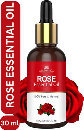 INTIMIFY Rose Essential Oil, 100% Pure and Natural, For Face, Skin Care & Diffuser