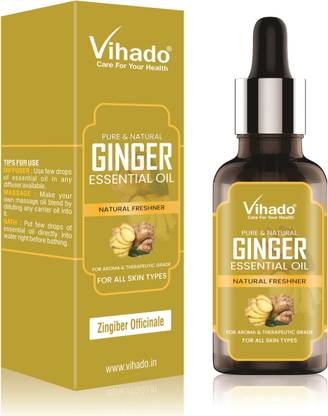 Vihado Ginger Oil - Pure and Therapeutic Grade - Massage Suitable for All Skin Types Pure Essential Oil  - 10 ml (Pack of 1)