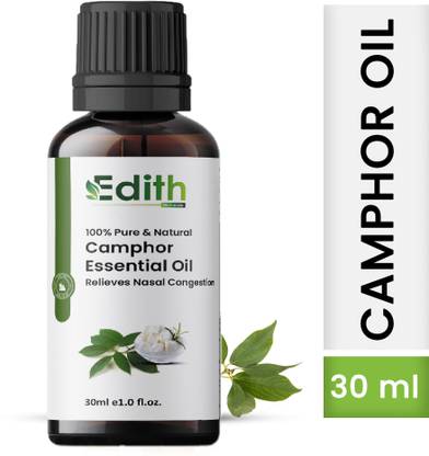 Edith Natural's CAMPHOR OIL Natural-Undiluted,For Steam Inhaler,Cough,Cold,Relaxing,Hair Growth