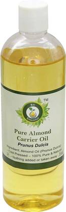 R V Essential Pure Almond Carrier Oil- Prunus Dulcis (100% Pure and Natural Cold Pressed)