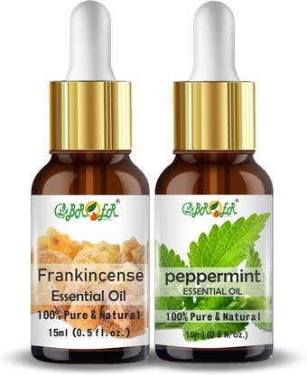 BROER Frankincense & Peppermint Essential Oil - Pure, Natural, Refreshing & Undiluted