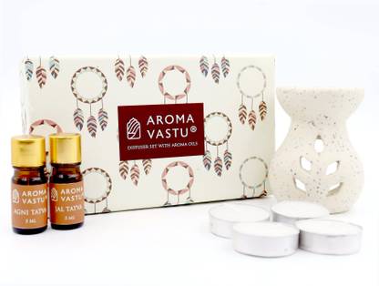 AROMA VASTU Essential Aroma Oil for Tea Light Diffuser Relaxing oil Set of 2 Elements