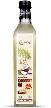 Nutriorg Virgin Coconut Oil 500mL |100% Organic & Pure, Cold Pressed