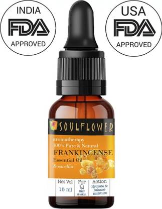 Soulflower Frankincense Pure Essential Oil | Hair Fall, Wrinkles, Pimples, Aromatherapy |