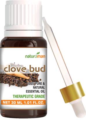 Naturoman Clove Bud Pure and Natural Essential Oil for Toothache Relief, High Antioxidant Content, Digestive Aid & Therapeutic Grade