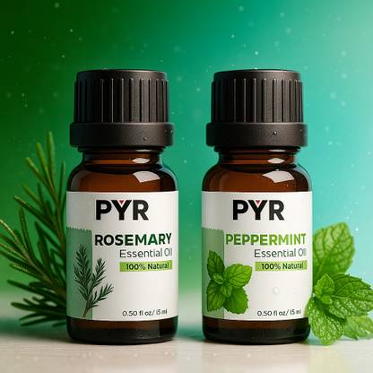 Pyr Essential Oil - Pack of 2 - Peppermint and Rosemary(15mlx2)