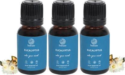 INDITALE Essential Oil for Aromatherapy, anxiety relief & Meditation|Eucalyptus-Pack of 3