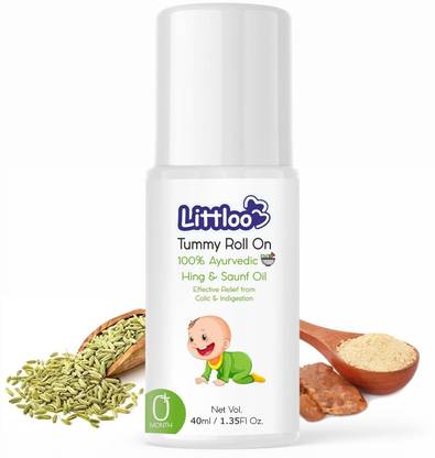 Littloo Tummy Roll-On for Kids | Relief from colic pain and indigestion | Hing and Saunf