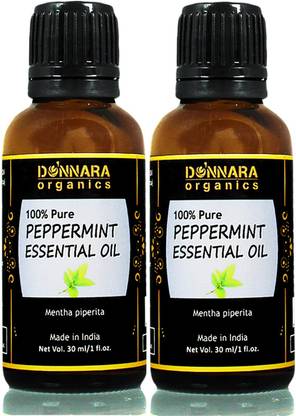 DONNARA organics 100% Pure Peppermint Essential oil- Natural & Undiluted Combo pack of 2 bottles of 30 ml(60 ml)