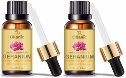 Oilanic 100% Natural & Pure Geranium Essential Oil for Men & Women (30ML) Pack of 2