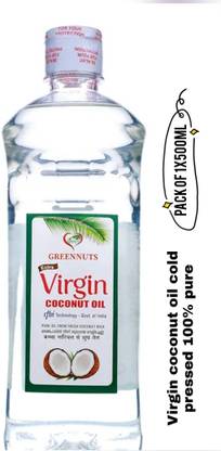GREENNUT Extra Virgin Coconut Oil Cold Pressed Pack of 1