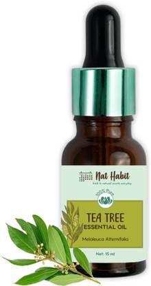 Nat Habit Tea Tree Essential Oil For Stress|Fatigue & Insomnia relief - Pure Ayurvedic