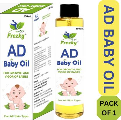 frezky AD Vitamin Baby Massage Oil | For Healthy Babies & Infants | 100 Ml | PACK OF 1