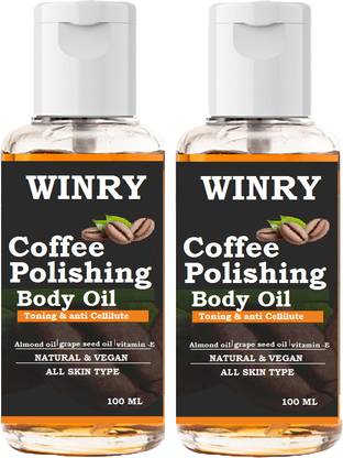 winry Coffee Body Polishing Oil for Smooth & Glowing Skin –100% natural