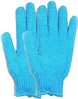 VOIISH 2-Pair Gloves - Shower and Bath Body Scrubber Loofah Gloves in for Men and Women