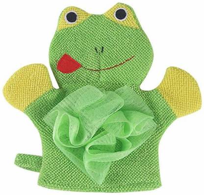 SYGA Frog Face Cartoon Bathing Gloves Children Cartoon Bath Towel Baby Bath Gloves (Green)