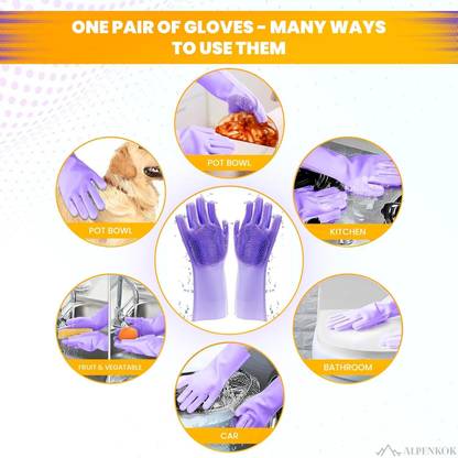 SHIVA Dish Washing Gloves for Kitchen