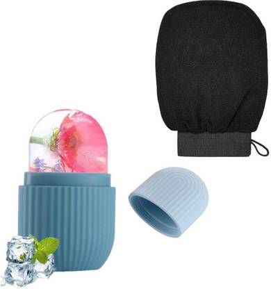 REDCARP Exfoliating Bath Glove For Body For Tan Removal & Dead Skin & ice Roller